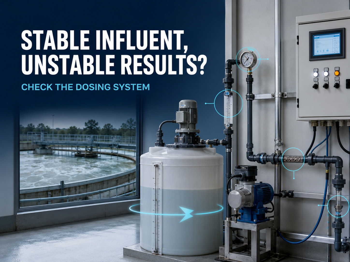 সর্বশেষ কোম্পানি ব্লগ সম্পর্কে Stable Influent but Unstable Treatment Results? Check the Chemical Dosing System