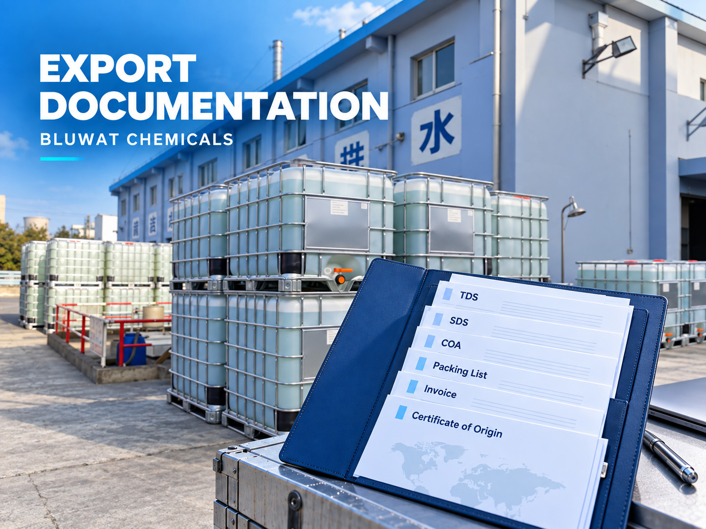 সর্বশেষ কোম্পানি ব্লগ সম্পর্কে What Export Documents Does Bluwat Chemicals Provide with Each Shipment?