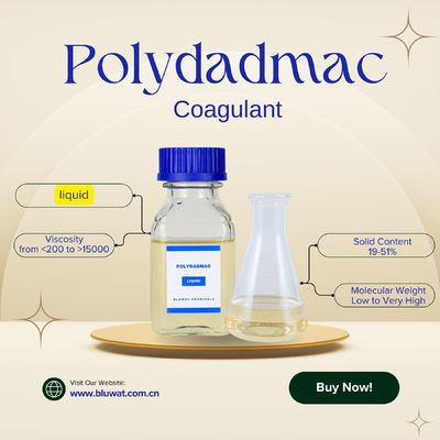 কেনা তরল PolyDADMAC Polydiallyldimethylammonium ক্লোরাইড জল চিকিত্সা রাসায়নিক বর্জ্য জল এবং পানীয় জল অনলাইন উত্পাদন