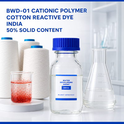 কেনা 50% BWD-01 ক্যাটিওনিক পলিমার ভারতে কাটন রিঅ্যাকটিভ ডাই বর্জ্য জল চিকিত্সার জন্য অনলাইন উত্পাদন