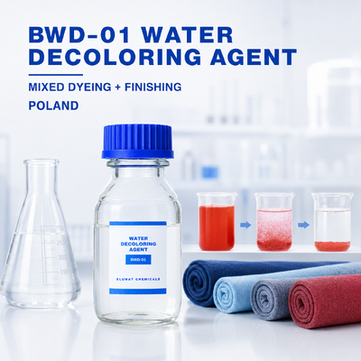 কেনা BWD-01 টেক্সটাইল বর্জ্য জল শোধনের জন্য ৫০% কঠিন পদার্থ এবং pH ৩-৬ সহ জল বিবর্ণকারী এজেন্ট পোল্যান্ডে অনলাইন উত্পাদন