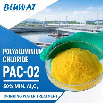 কেনা পানীয় জলের চিকিত্সার জন্য 30% মিনিট Al2O3 স্প্রে শুকনো পলিঅ্যালুমিনিয়াম ক্লোরাইড PAC-02 অনলাইন উত্পাদন