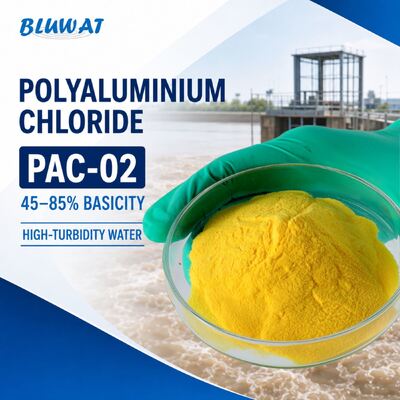 কেনা ৪৫-৮৫% বেসিকতা হলুদ পাউডার PAC-02 উচ্চ ঝড়ের পানি চিকিত্সার জন্য Polyaluminium Chloride অনলাইন উত্পাদন