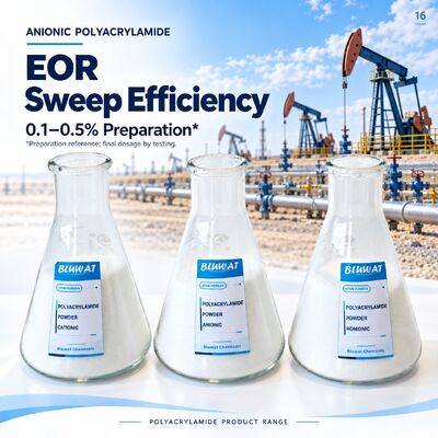 কেনা Anionic Polyacrylamide APAM 0.1-0.5% Working Solution for EOR Sweep Efficiency Improvement in 25kg PE Bag অনলাইন উত্পাদন